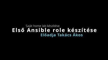 Saját home lab készítése - Első Ansible role