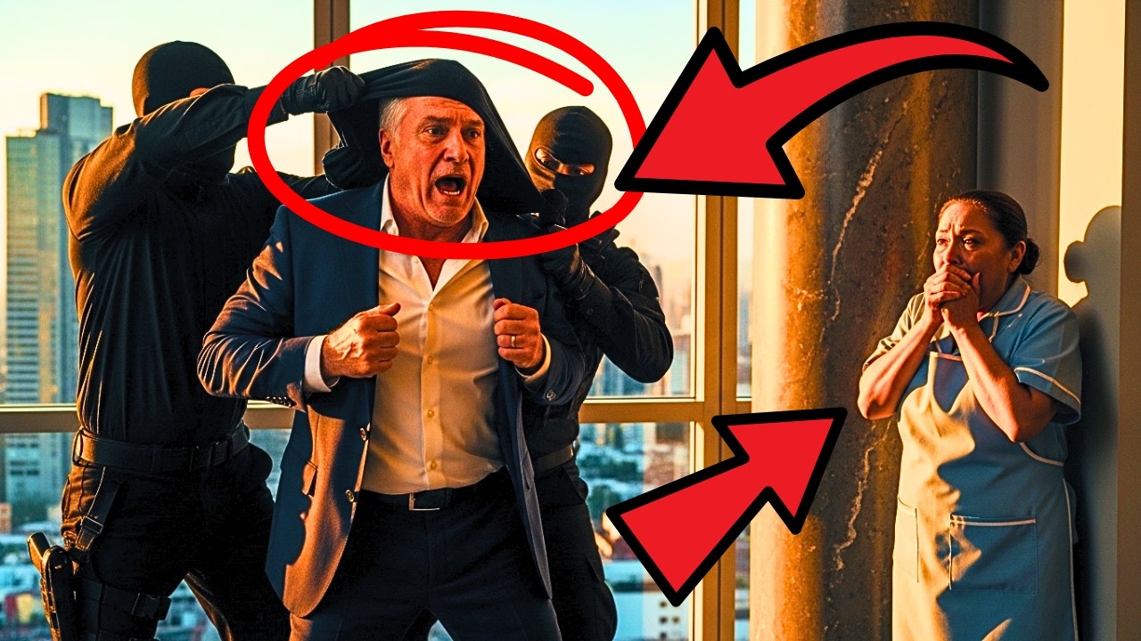 Una señora de la limpieza salva a un millonario de un secuestro..Él le dice algo y las lágrimas caen