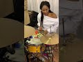 Incredible Congolese lady playing drums seben