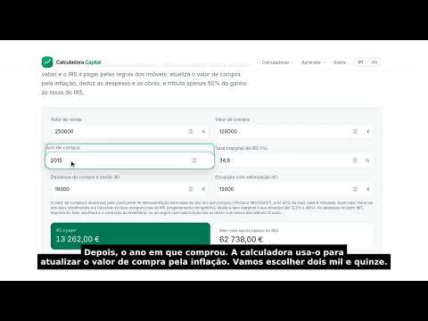 Calculadora de Mais-Valias Imobiliárias