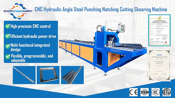 CNC Hydraulic Angle Steel Punching Notching Cutting Shearing Production Line Machine#angle  machine