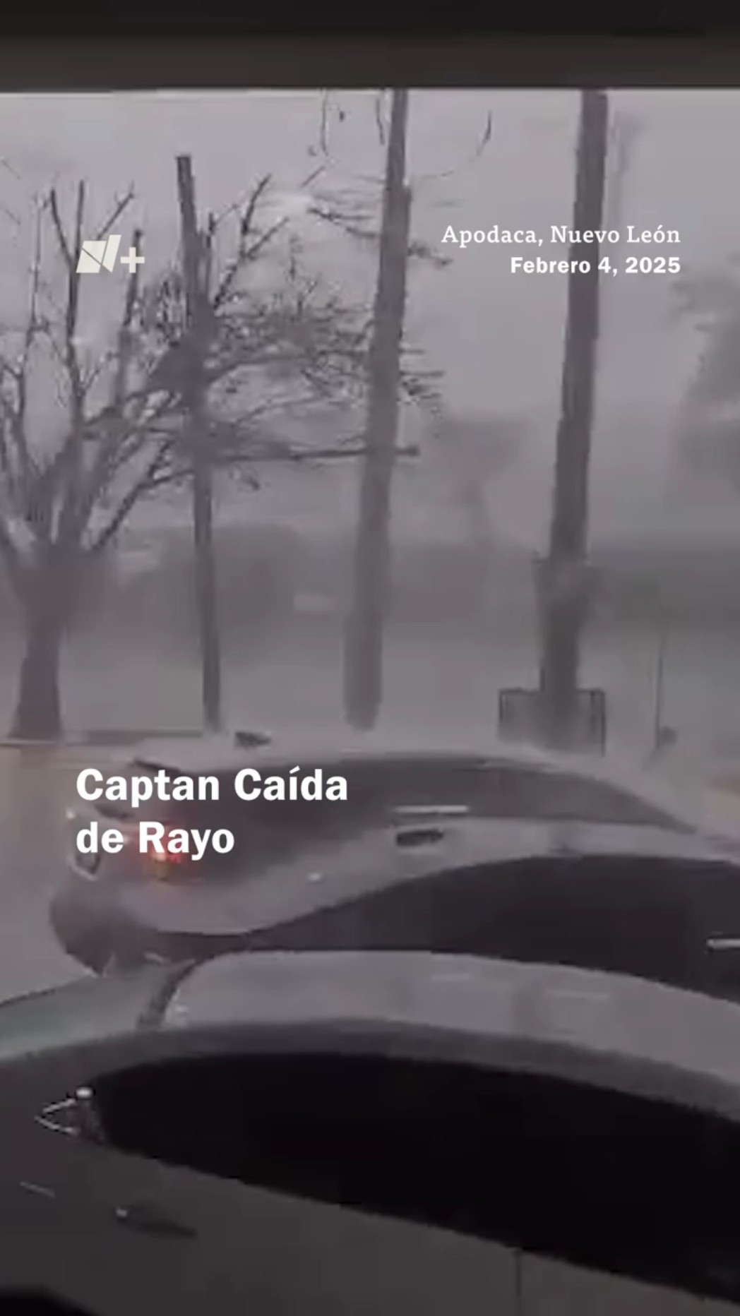 Captan caída de rayo en Monterrey #nmas #shorts #rayo