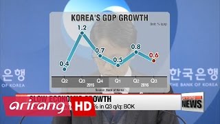 Korea's economy grows 0.6% in Q3 q/q: BOK