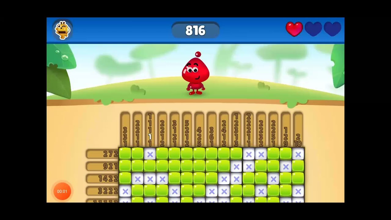 Nono Crossing Level 816 Picture Nonogram - YouTube