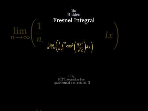 MIT’s Fresnel Integral Trap: Cosine Squared, Fresnel Integrals, and One Clean Answer