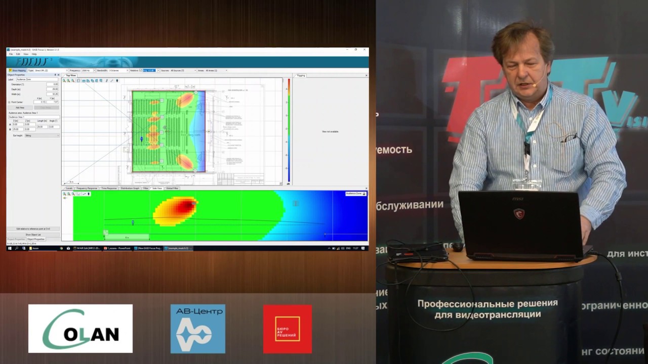 Расчет звуковых систем конференц-залов и фонового озвучивания помещений ...