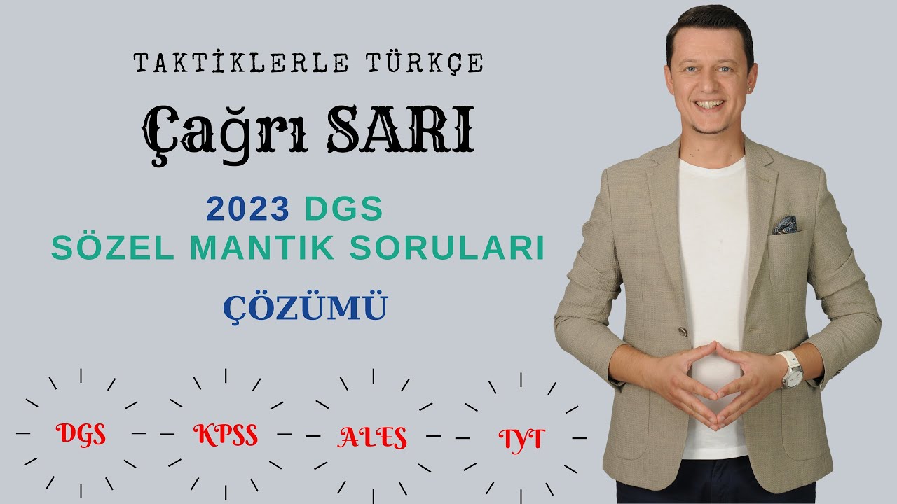 2023 DGS Sözel Mantık Sorularının Benzerleri 💥