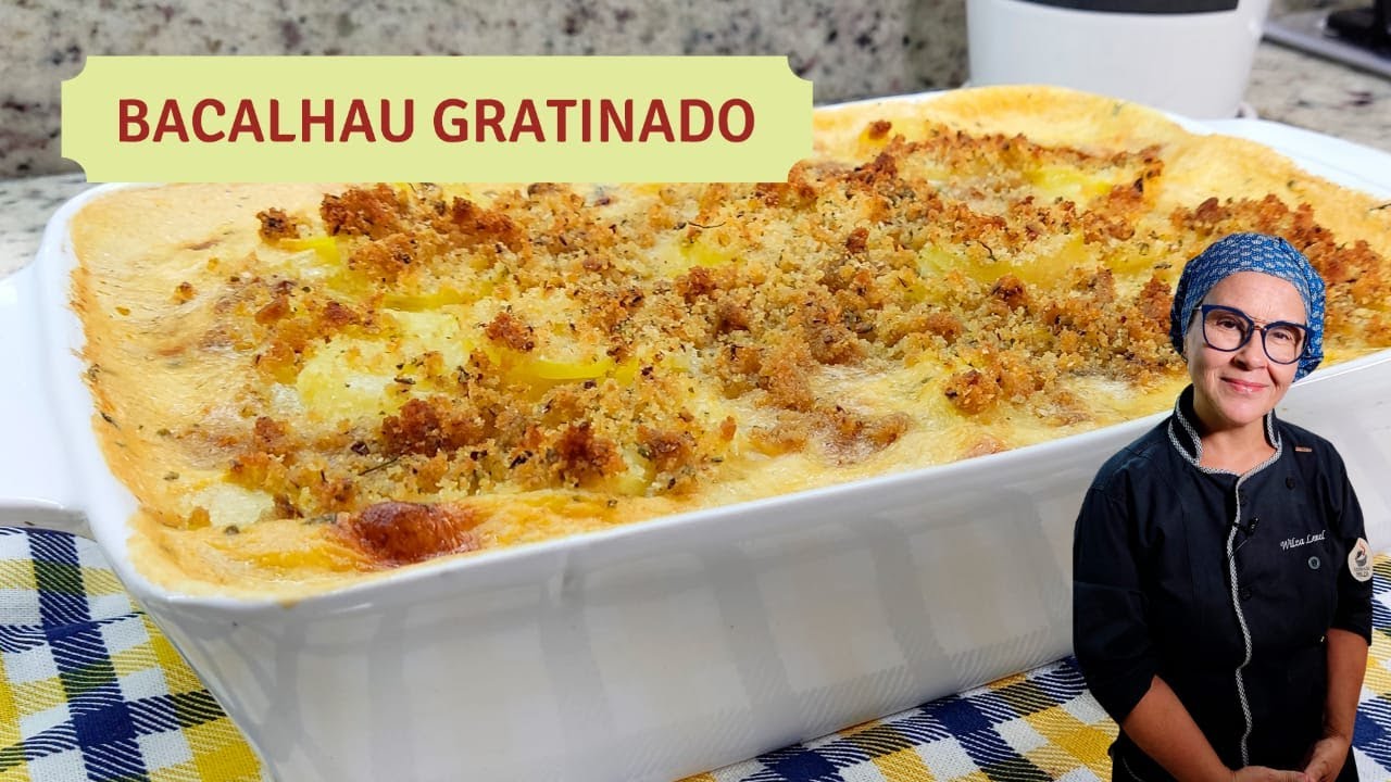 Aprenda a fazer Bacalhau Gratinado. Sabor inesquecível para a sua ceia!