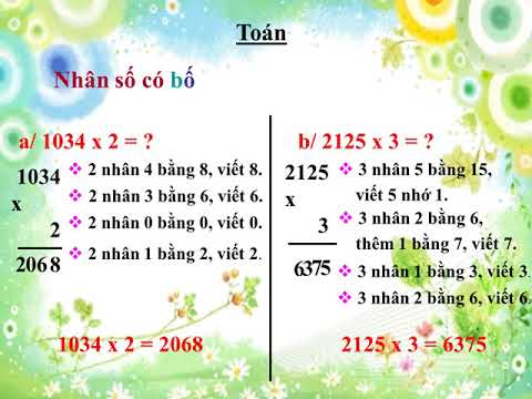 Toán: Nhân 4 chữ số