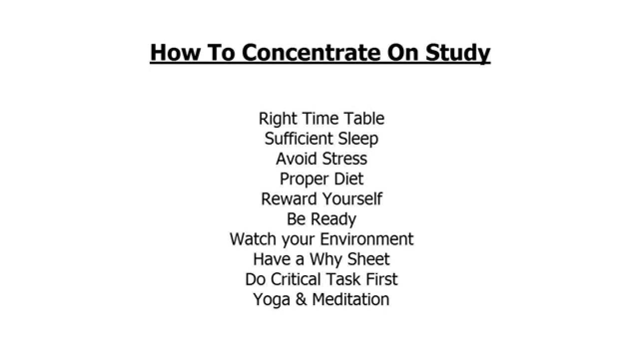 How To Concentrate On Studies Tips YouTube
