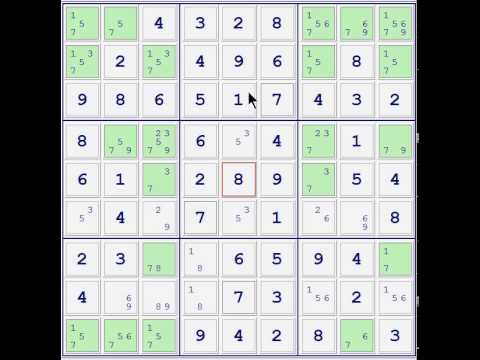 Видео: Решение сложных судоку. Обоюдоложный кандидат.