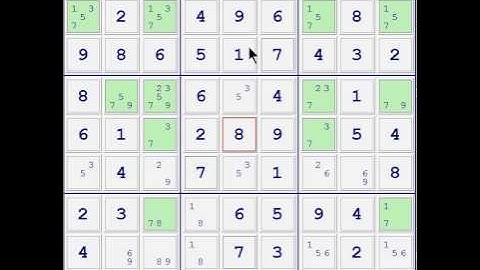 Решение сложных судоку. Обоюдоложный кандидат.