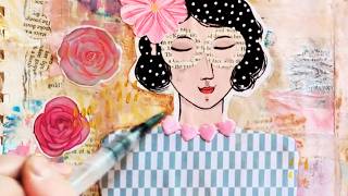 Easy Magazine Collage Art ✂️ Mixed Media Art Journal Tutorial