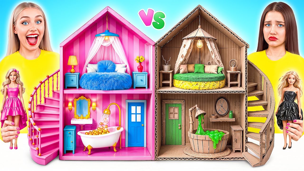 We Build Amazing Doll House Rich vs Broke Challenge | Easy Decoration Tricks by Multi DO Smile