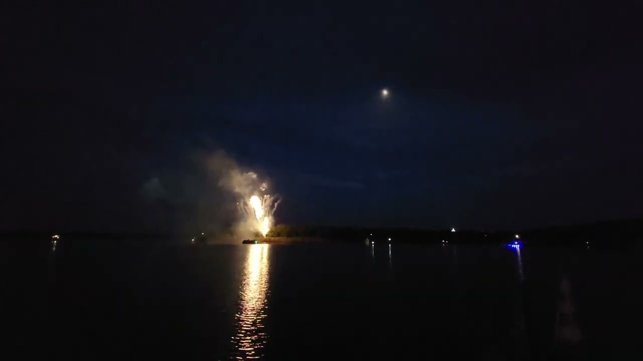 Keystone Harbor Marina, Keystone Lake Oklahoma fireworks 7-6-2025