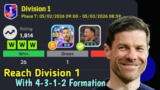Division 1 Promotion  Fastest Reach Division 1 With Free To Play Squad In Efootball 2026 Mobile