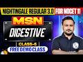 NORCET 11 Preparation | Digestive MSN | Nightingale Regular 3.0 | Class 06 | NORCET 11 Free Demo
