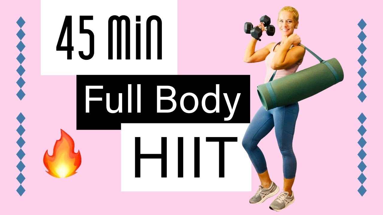 45 min low impact HIIT with Dumbbells 💦 FULL BODY workout - YouTube
