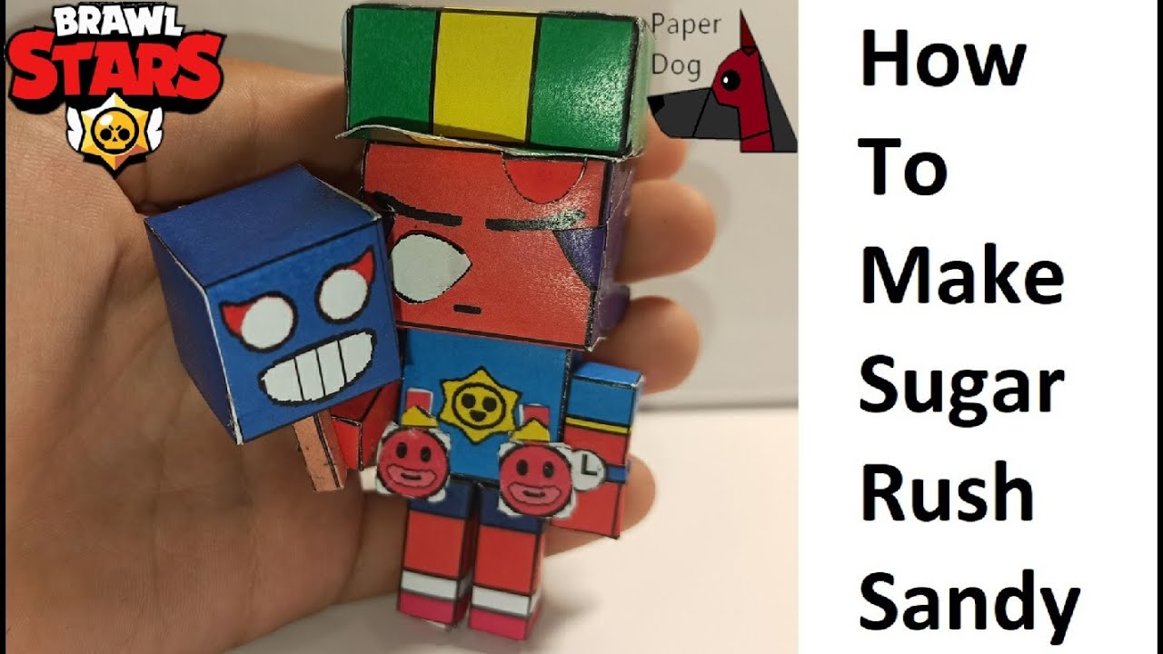 How To Make Paper Sugar Rush Sandy Papercraft Toy Papercraft Brawl Stars Starrpark Youtube - paper craft brawl stars