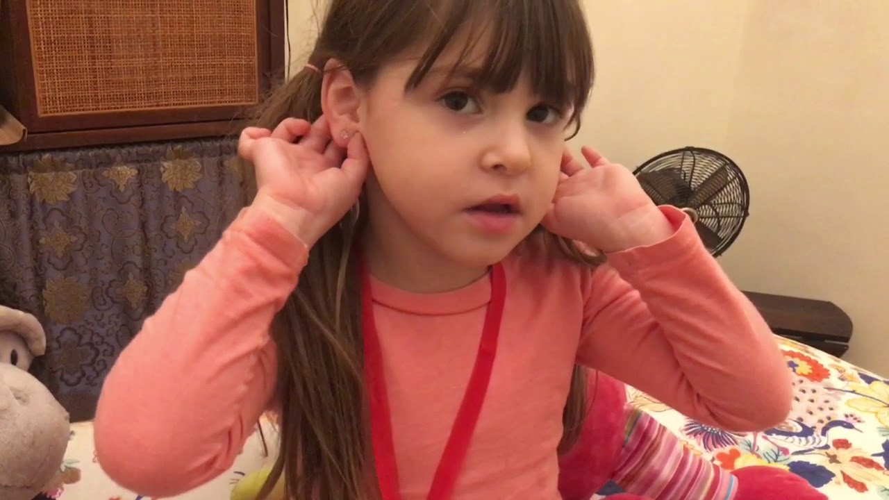 Kid and Toddler Ear Piercing .. Almost No Crying (Daniella age 4 3/4