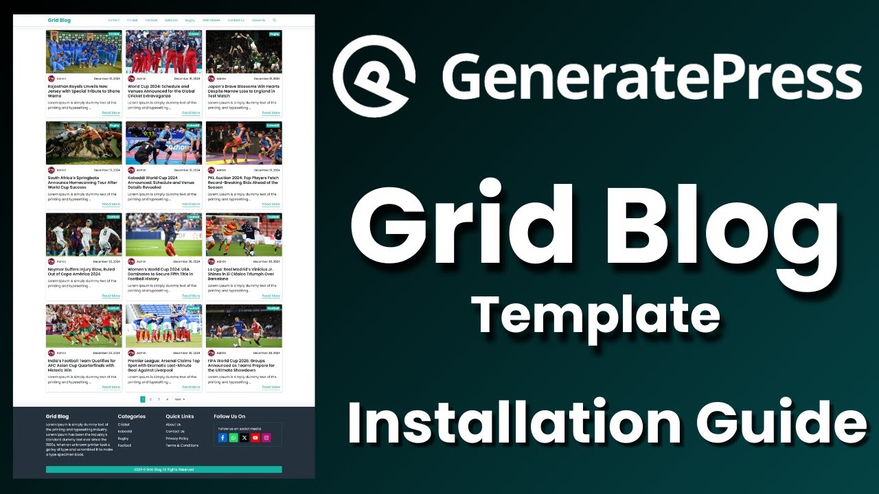 GeneratePress Theme Customization 2025 (Grid Blog Design) # ...
