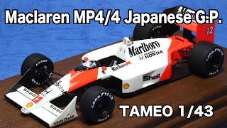 Maclaren MP4/4 Japanese G.P. based on TAMEO KITS 1/43 - YouTube