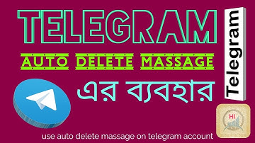 How to use auto delete message on telegram account || Helpline HKFY
