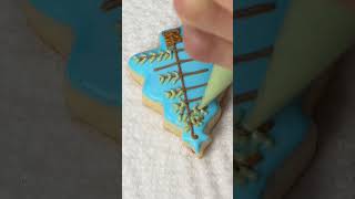 Count Down to Christmas! Mini-Tree sugar cookie for Advent Calendar. #royalicing #christmascookies
