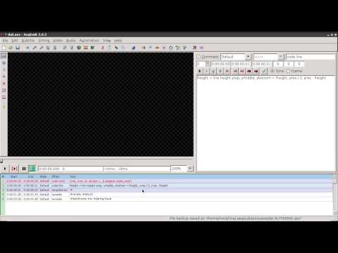 Tutorial retime - Aegisub Karaoke Template (2/9): Karaoke Template