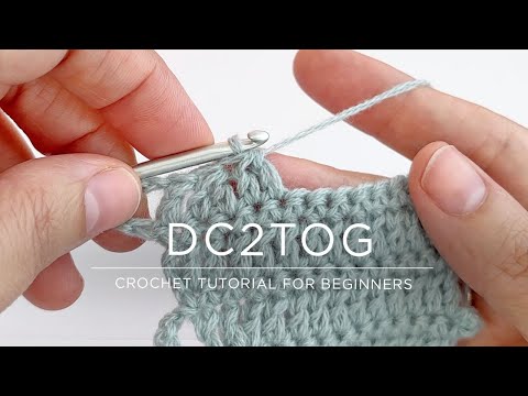 How to dc2tog - Double Crochet 2 Together - Crochet tutorials for beginners (LH)