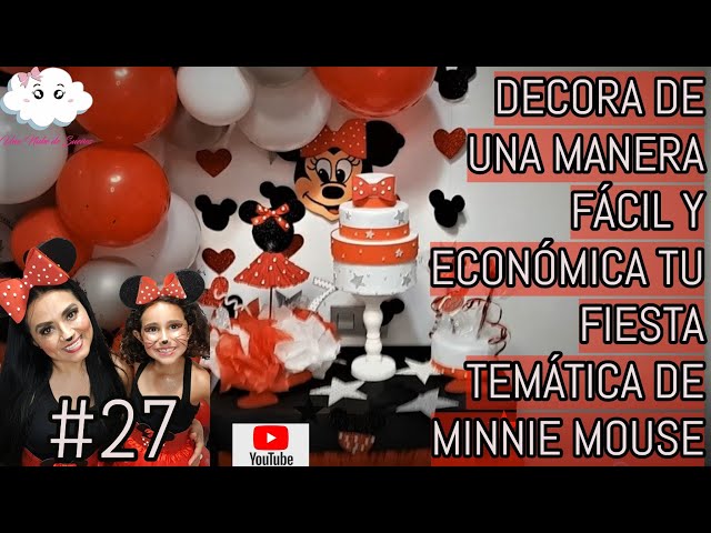 🎀Como decorar Fiesta Temática de Minnie Mouse Fácil y Económico