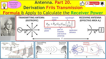 Antenna #20. How to Derive the Friis Transmission Equation & Apply to Calculate Receiver Power, Pr.