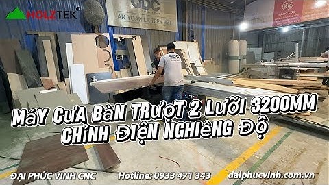 Máy Cưa Bàn Trượt 2 Lưỡi 3200MMChỉnh Điện Nghiêng Độ - Holztek - T-320F