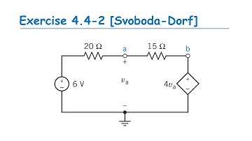 Exercise 4.4-2 Node-Voltage Analysis [Svoboda-Dorf] - Introduction to Electric Circuits 9th Edition
