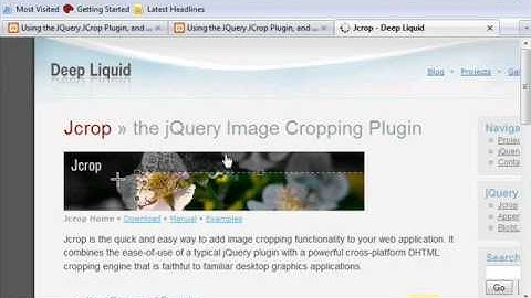 Working With the jCrop Plugin