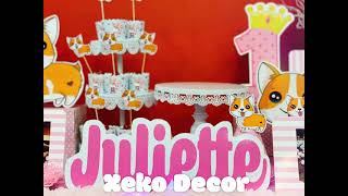 Trang trí tiệc thôi nôi sinh nhật Juliette| Xeko decor