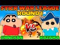 Shinchan vs kazama in stick war league   round 1  shinchan playing stick war 3   who will win