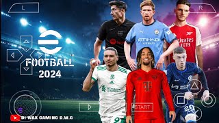 eFootball PES 2024 PPSSPP Update New Kits 24/25 English Commentary Download HD Graphics