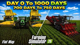 I Survived 1000 DAYS on the FLAT MAP with $0 Farming Simulator 25 Day 700 To 750 Days Part 33 Hindi