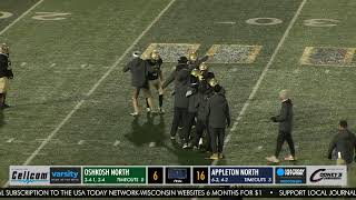 Appleton North vs. Oshkosh North high school football livestream in Week 9 of 2022 season