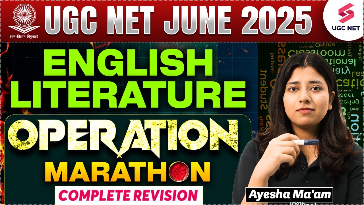 UGC NET English Literature Marathon 2025 | Complete UGC NET English Revision By Ayesha Mam