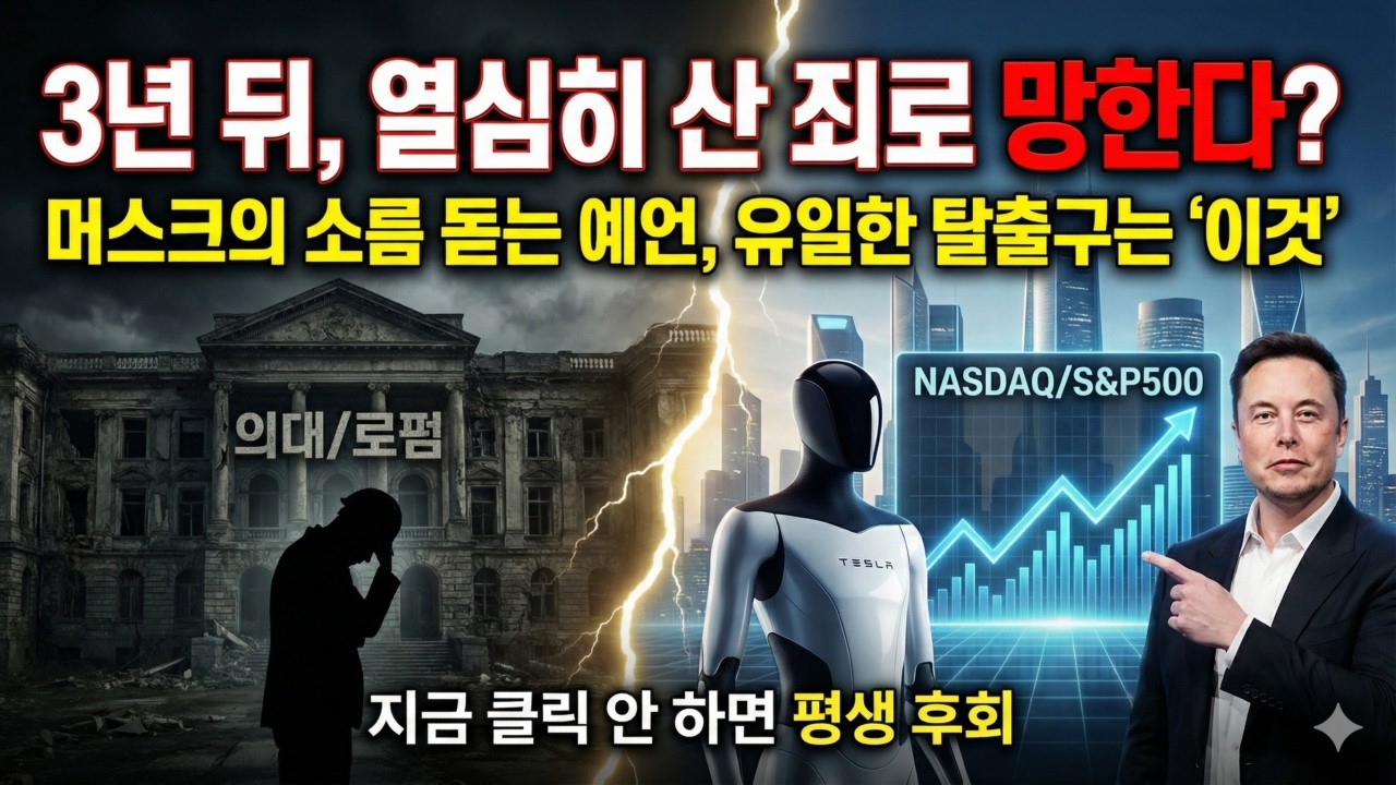 일론 머스크의 경고, 3년 뒤 한국에서 벌어질 소름 돋는 일