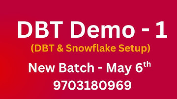 DBT Cloud Setup || Snowflake Snowsight UI Setup || New DBT Batch May 5th 2025