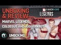 Revisão de vídeo de unboxing de Colossus e Juggernaut da Hasbro Marvel Legends