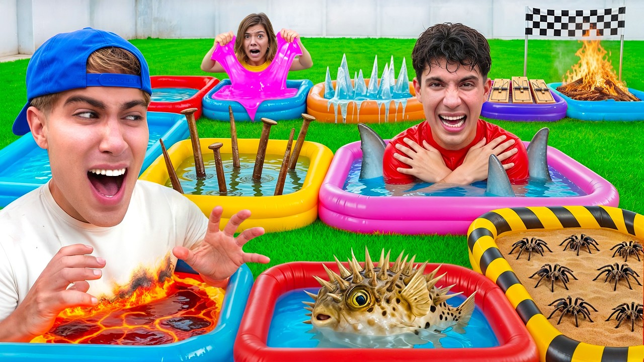 ГИГАНТСКАЯ НАСТОЛЬНАЯ ИГРА С БАССЕЙНАМИ В РЕАЛЬНОЙ ЖИЗНИ !!