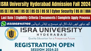 ISRA University Hyderabad Admission 2024 | ISRA University Hyderabad | ISRA University Karachi