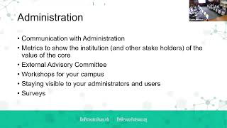 Best practices of managing a core facility