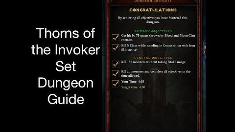 Diablo 3 - Thorns of the Invoker Set Dungeon Guide - Patch 2.4.2(Season7)