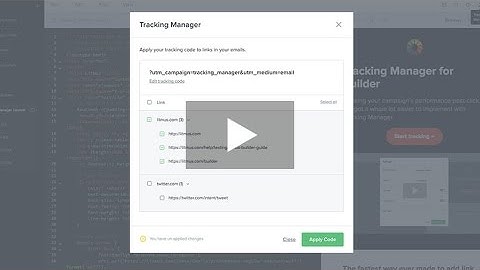 Tracking Manager in Litmus Builder