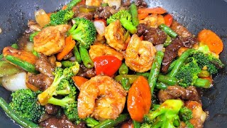 steak \& shrimp stir-fry | recipe quick week night dinner